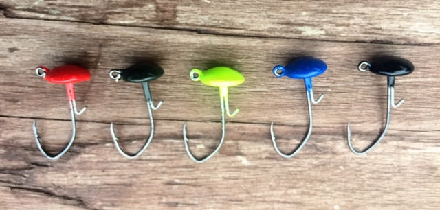 3/32 oz. Sickle Hook Size #2 (10 Pack) 4 Colors Available- Jade's Jigs -  Lead-Free Tackle