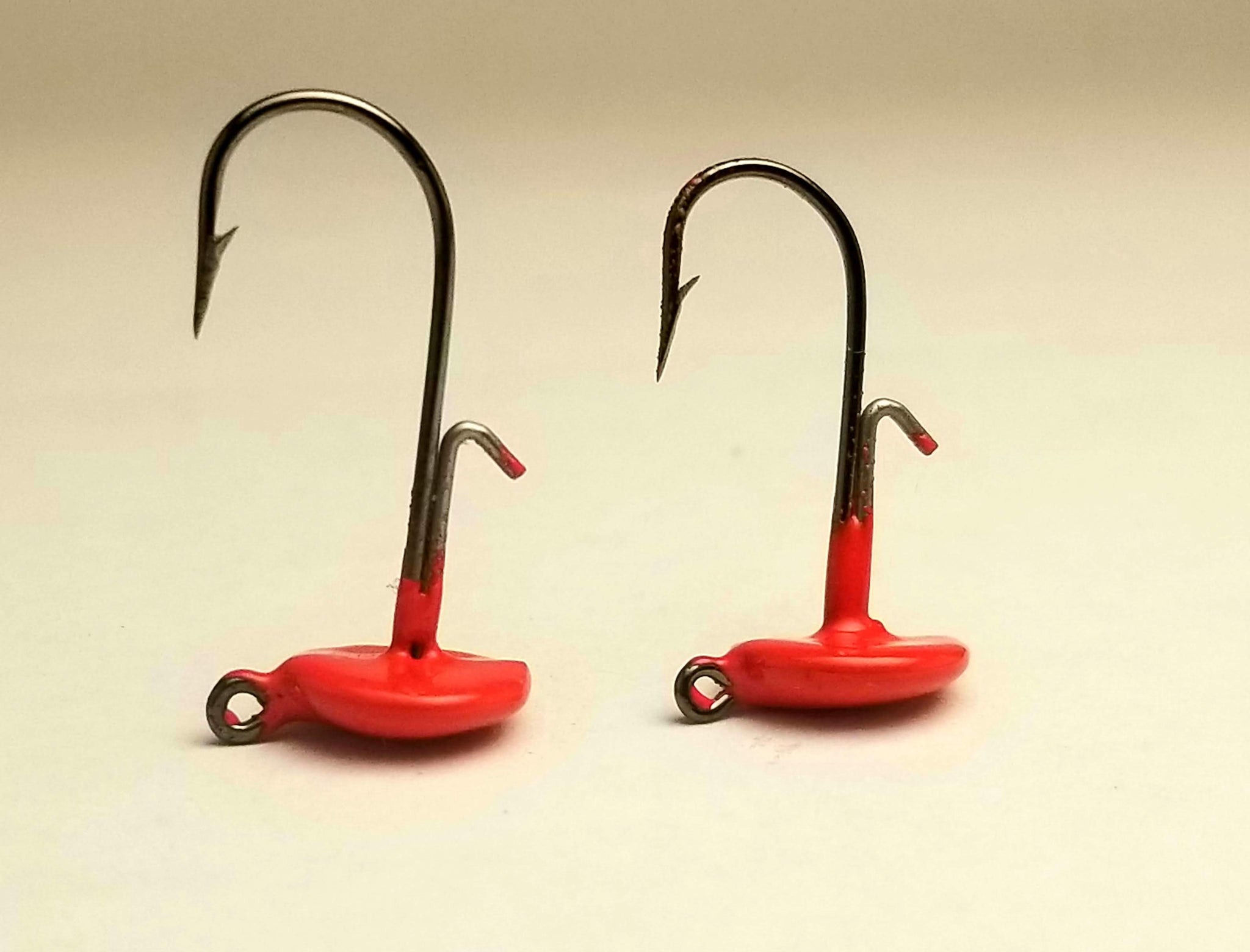 Killer Jigs 4-Pack 3/4 Oz Football Bass Jig Heads – 4/0 Red Sickle Hooks, Made In USA