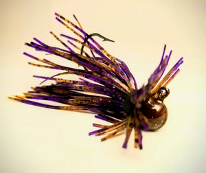 Peanut Butter & Jelly Polisher Skirted Finesse Jig - 1/8 Size