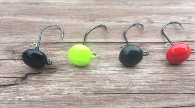 3/32 oz. Sickle Hook Size #2 (10 Pack) 4 Colors Available- Jade's